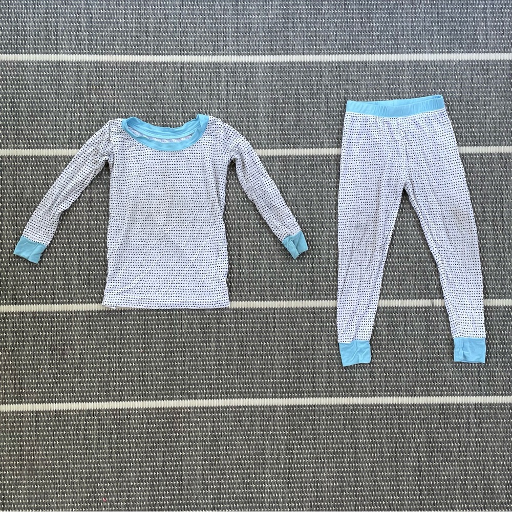 Little Sleepies Blue Polka Dots Bamboo Viscose Two Piece Pajama Set